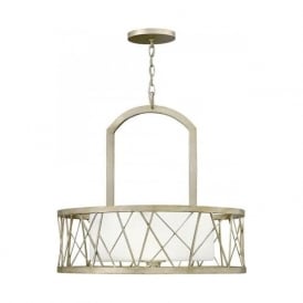 NEST silver leaf long drop hanging ceiling pendant light
