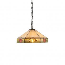 NEVADA Art Deco style ceiling pendant on chain suspension
