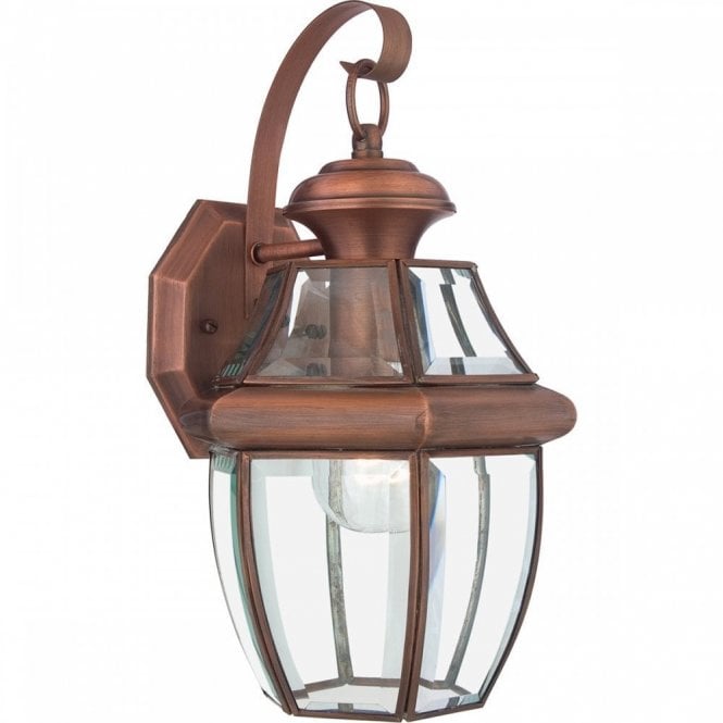 NEWBURY traditional copper garden wall lantern - medium