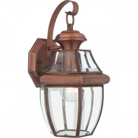 NEWBURY traditional copper garden wall lantern - medium