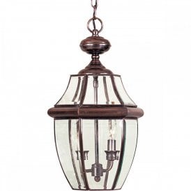 NEWBURY traditional copper hanging porch lantern