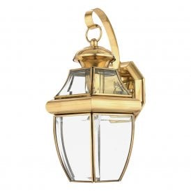 NEWBURY traditional solid brass garden wall lantern - medium