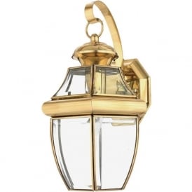 NEWBURY traditional solid brass garden wall lantern - medium