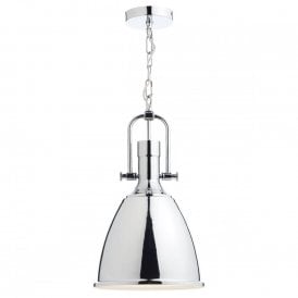 NOLAN double insulated chrome ceiling light with dual mount option