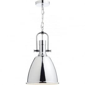 NOLAN double insulated chrome ceiling light with dual mount option
