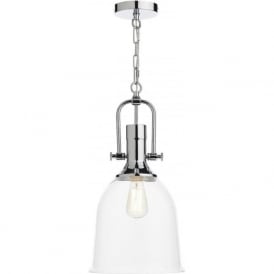 NOLAN industrial design dual mount chrome ceiling light with glass shade
