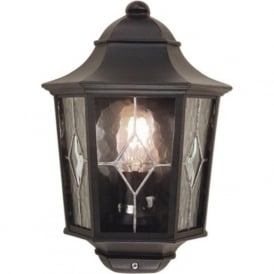 NORFOLK leaded glass flush fitting garden wall lantern