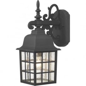 NORFOLK traditional matt black outdoor wall lantern