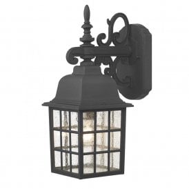 NORFOLK traditional matt black outdoor wall lantern