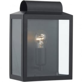 NOTARY indoor or outdoor wall lantern in black finish