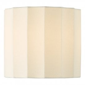 Linen ivory scallop 18cm lamp shade
