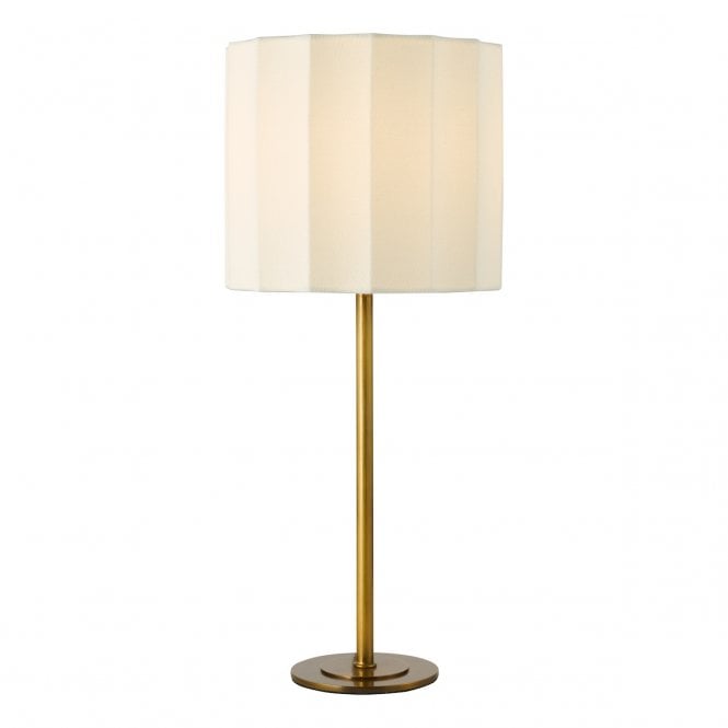 Noura Antique Bronze Table Lamp with Ivory Shade