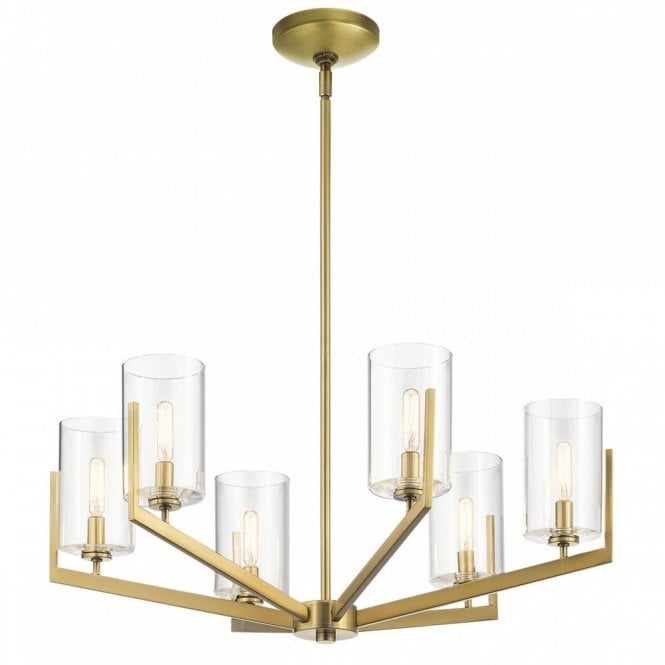 NYE Modern Brushed Brass Chandelier