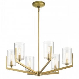 NYE Modern Brushed Brass Chandelier