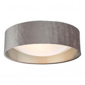NYSA 2 Light Flush Light | Velvet Mink Shade 40Cm | Medium