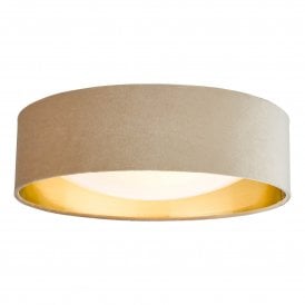 NYSA 2 Light Flush Light | Velvet Taupe Shade 40Cm | Medium