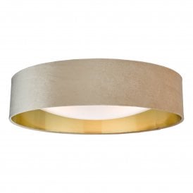 NYSA 3 Light Flush Light | Velvet Taupe Shade 60Cm | Large