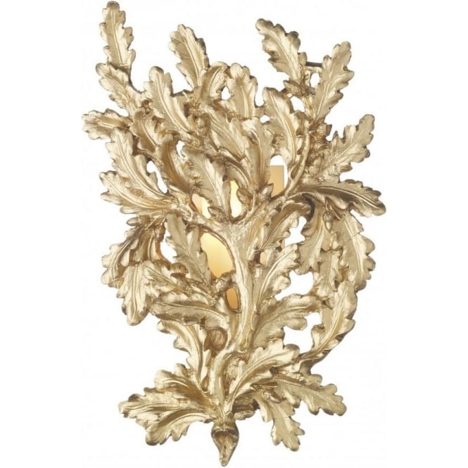 OAK traditional gold oak leaf wall panel light