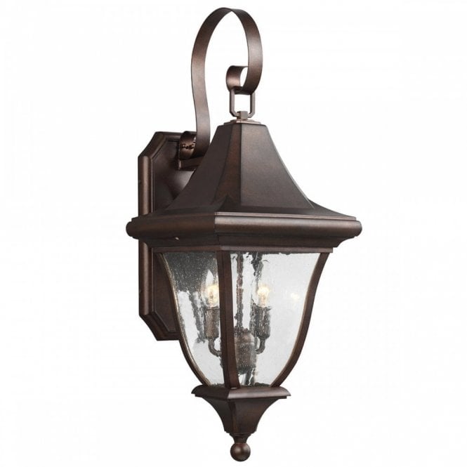 OAKMONT traditional IP44 bronze garden wall lantern - medium