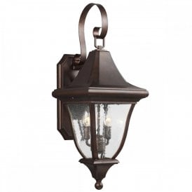 OAKMONT traditional IP44 bronze garden wall lantern - medium