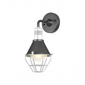 OCTOCAGE indoor or outdoor wall light in smart black and white finish - small
