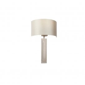 OHIO Flat Panel Bronze Wall Light With Mink Shade