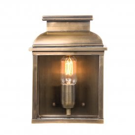 OLD BAILEY solid brass outdoor wall light with antique finish