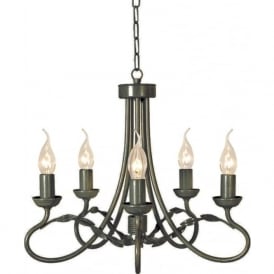 OLIVIA black gold traditional chandelier with 5 lights