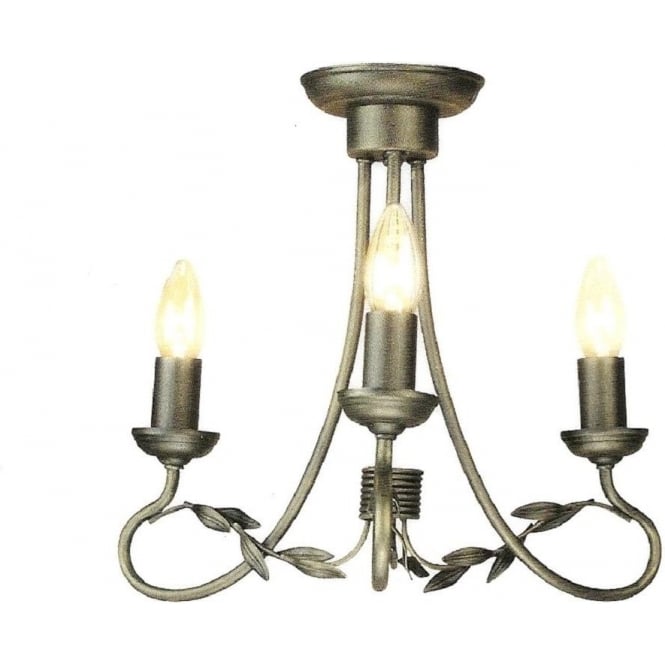 OLIVIA small dual mount black gold chandelier