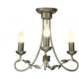 OLIVIA small dual mount black gold chandelier