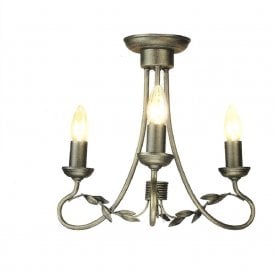 OLIVIA small dual mount black gold chandelier