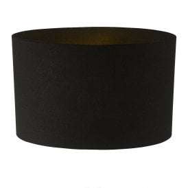 30cm oval cotton lampshade in black