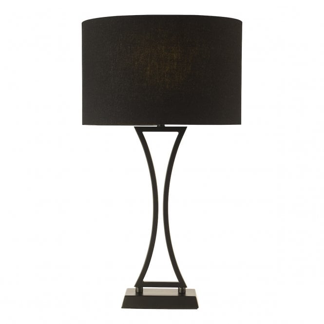 Oporto Table Lamp Matt Black with Shade