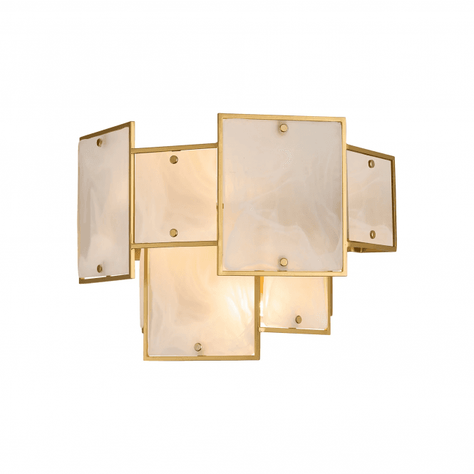 Opus Wall Light in White Frosted Glass Alabaster