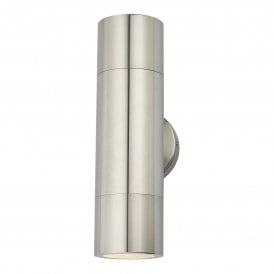 Ortega 2 Light Exterior Wall Light in Aluminium IP65