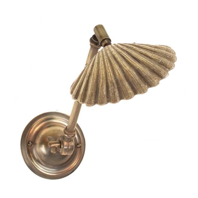 OYSTER Adjustable Wall Light Antique Brass