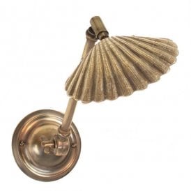 OYSTER Adjustable Wall Light Antique Brass