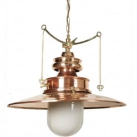 PADDINGTON large Victorian station lamp pendant light - polished brass