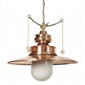 PADDINGTON large Victorian station lamp pendant light - polished brass
