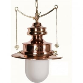 PADDINGTON reproduction railway station pendant light - polished brass