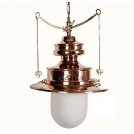PADDINGTON reproduction railway station pendant light - polished brass