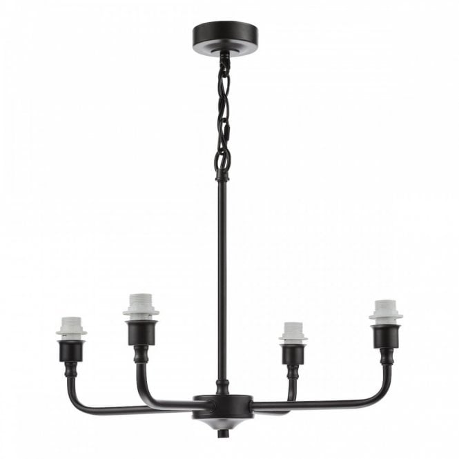 Padme 4 Light Pendant in Matt Black (Fitting Only)