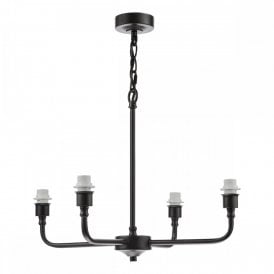 matte black 4 light ceiling pendant