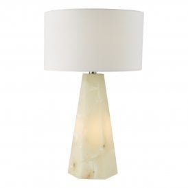 alabaster table lamp base in neutral colours