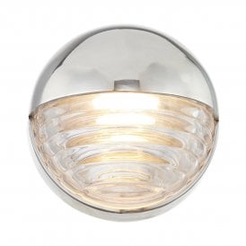 modern led wall light in polished nickel finish