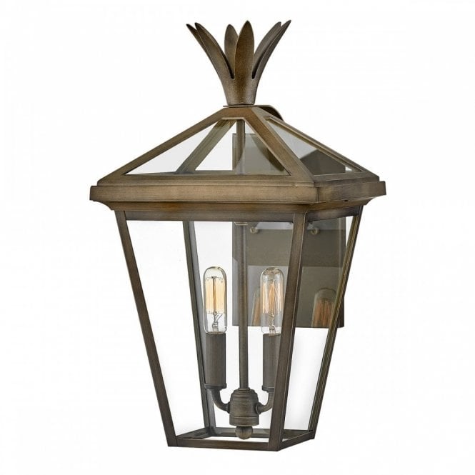 Palma 2lt Medium Burnished Bronze Wall Lantern