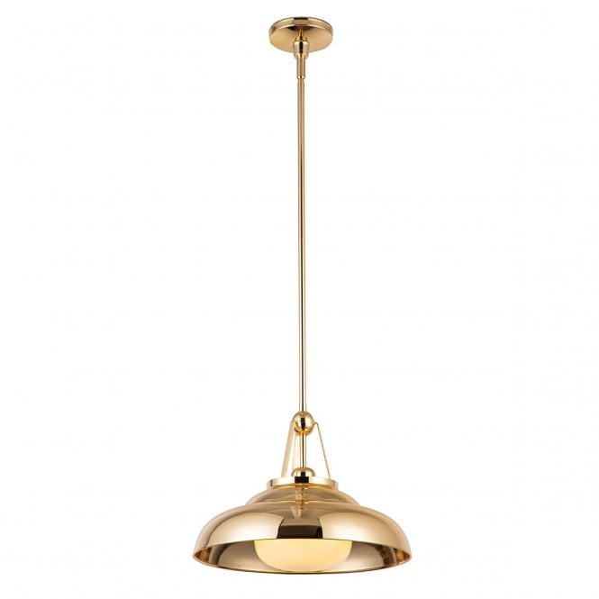 Palmetto Polished Brass Pendant Light