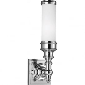 PAYNE ORNATE IP44 chrome and opal glass bathroom wall light