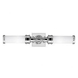 PAYNE ORNATE twin bathroom wall light with traditional detailing