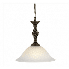 PEMBROKE traditional hand forged ceiling pendant light in black gold finish